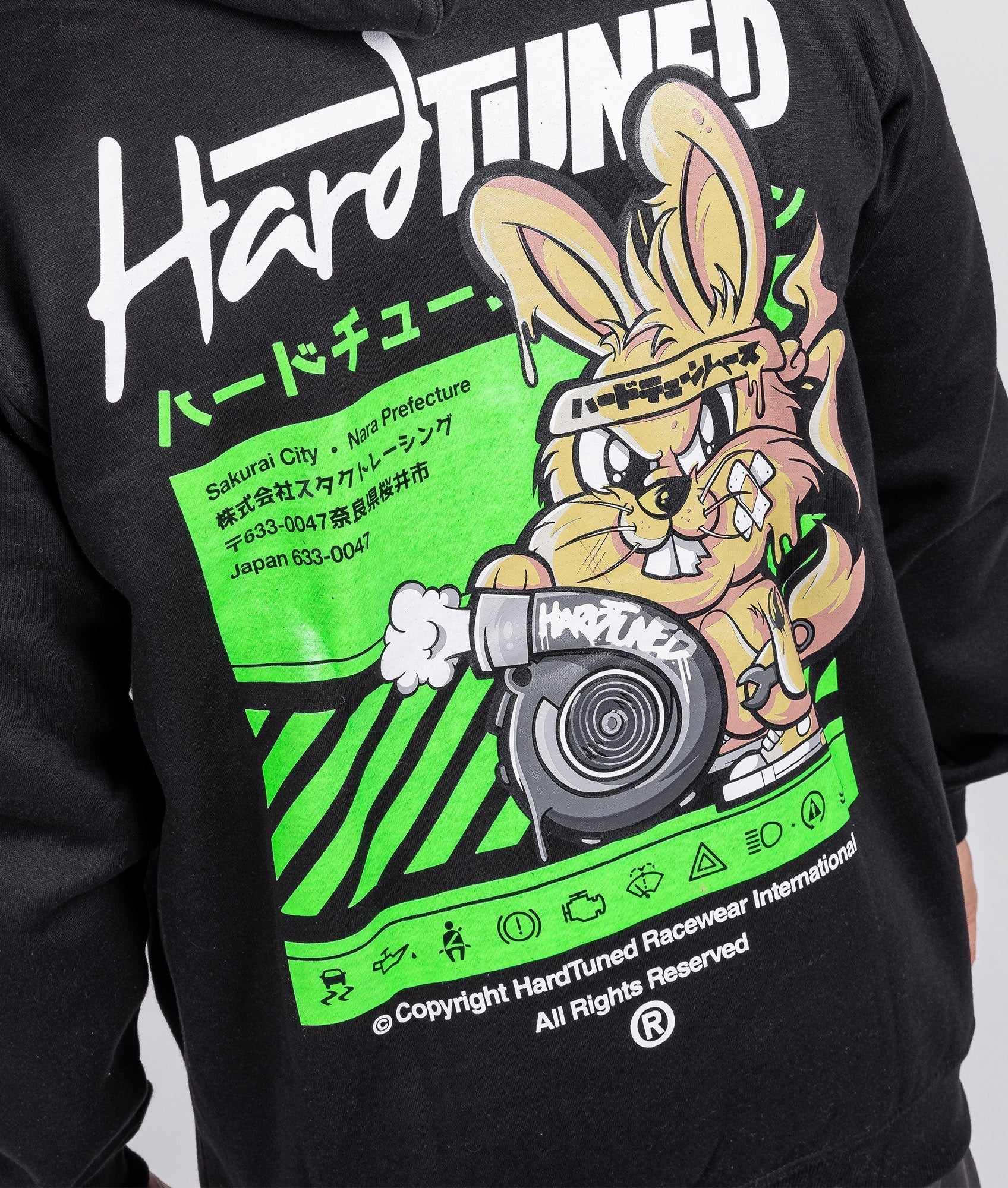Turbo Bunny Hoodie - Black - Image 8