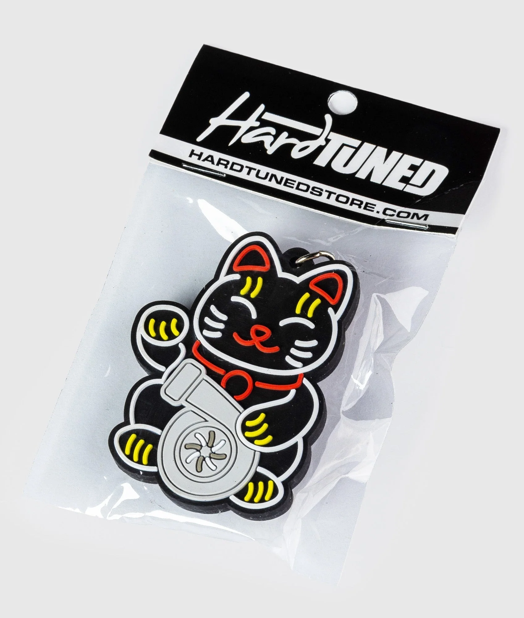 Black Kitty Rubber Key Ring - Image 3