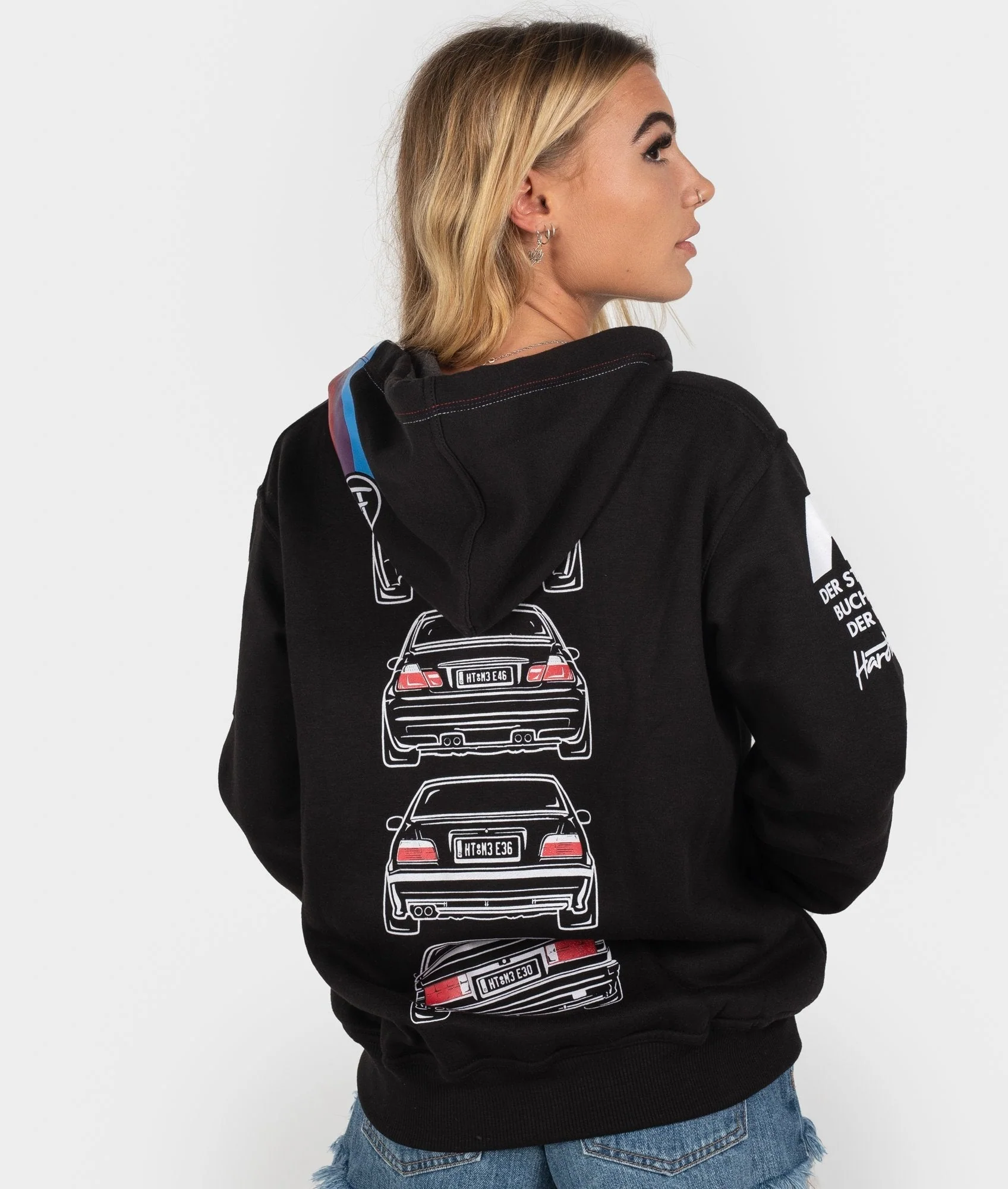 BMW M3 E92, E46, E36, E30 POWER Womens Hoodie - Image 4
