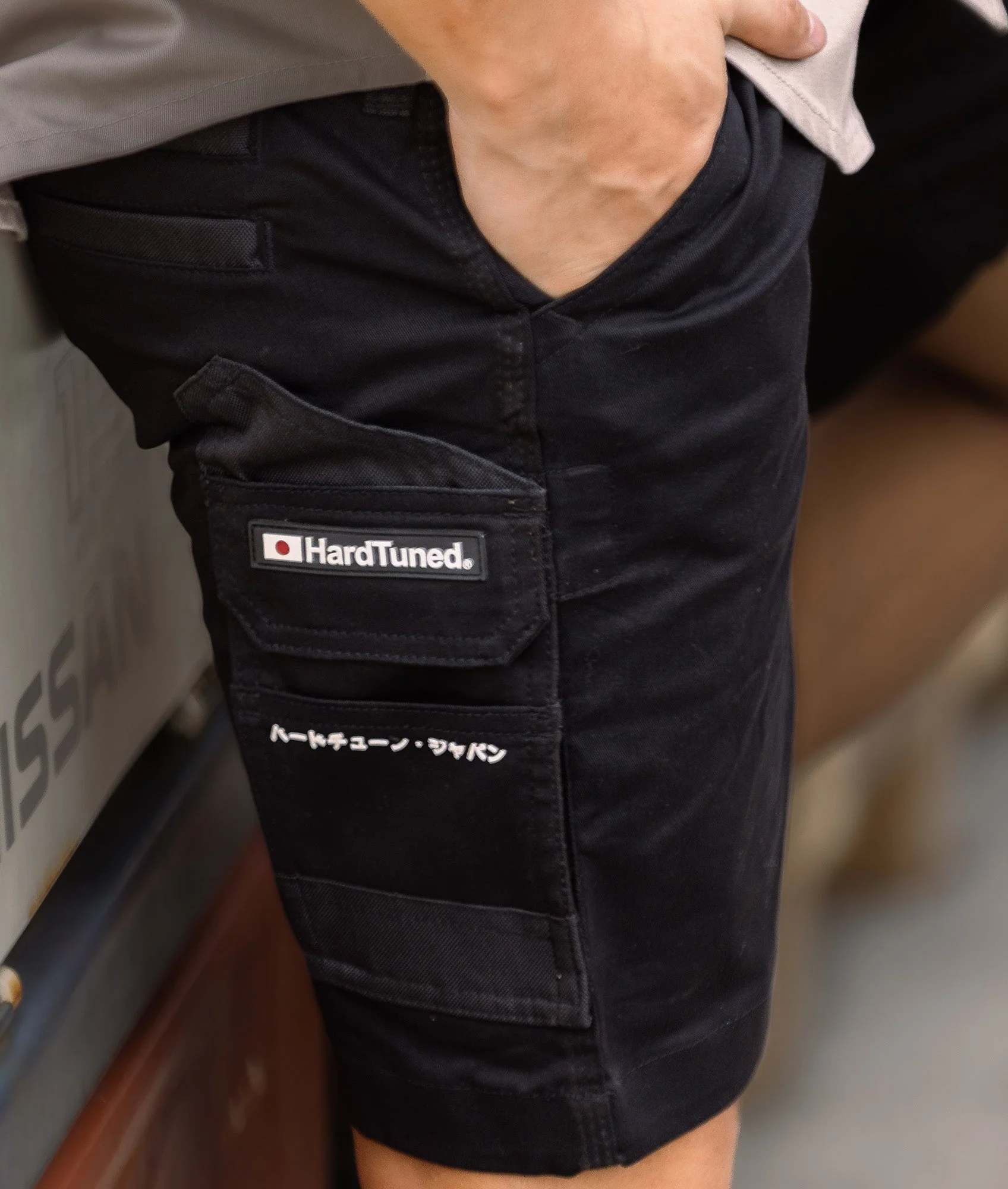 HardTuned Pitstop Cargo Shorts - Black - Image 6