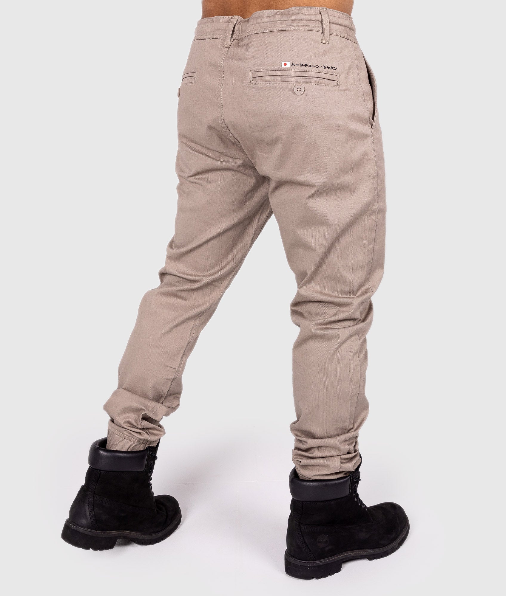 HardTuned Grid Cuffed Chinos - Tan - Image 3