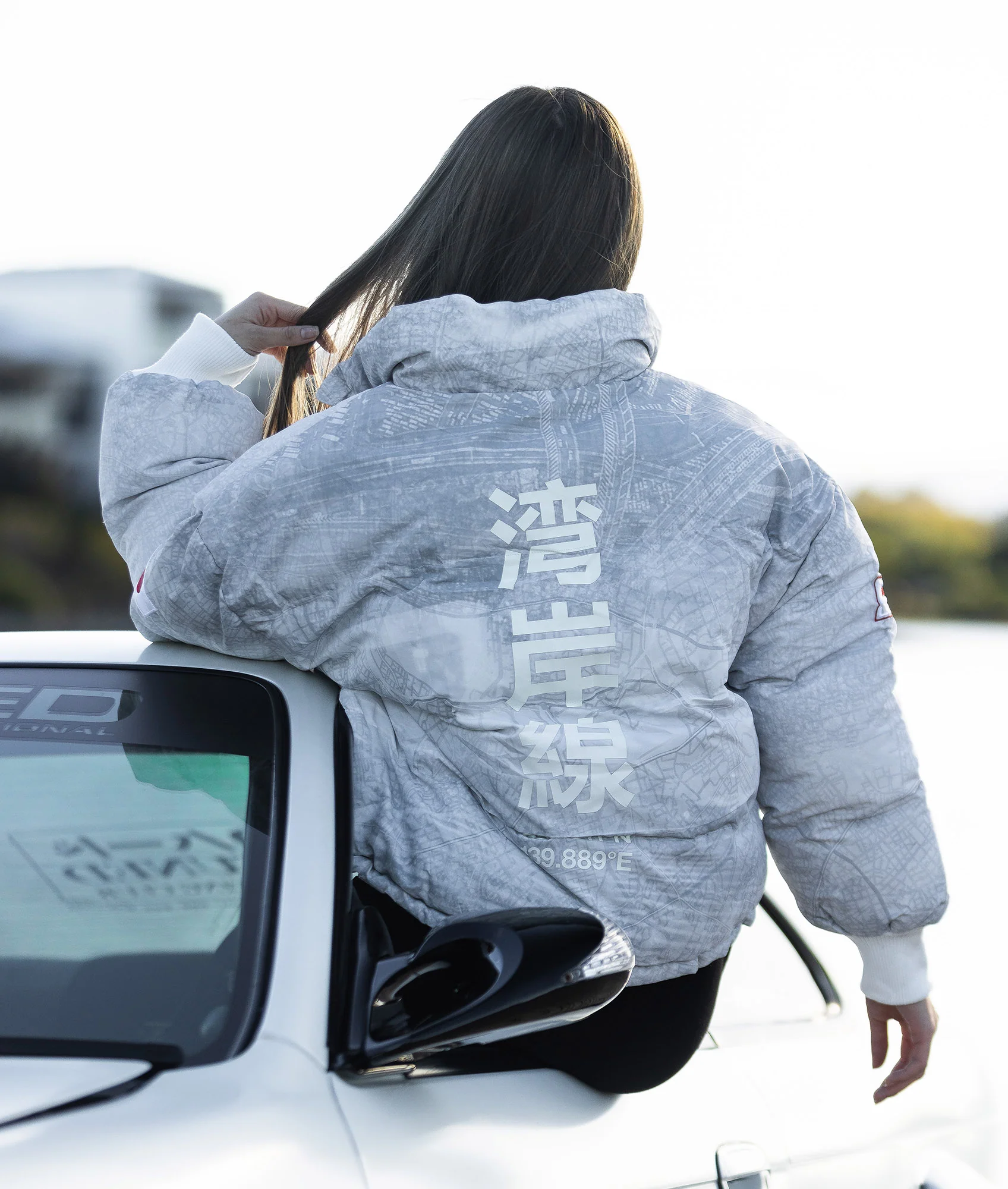 Womens Shuto White Puffer Jacket - Image 11