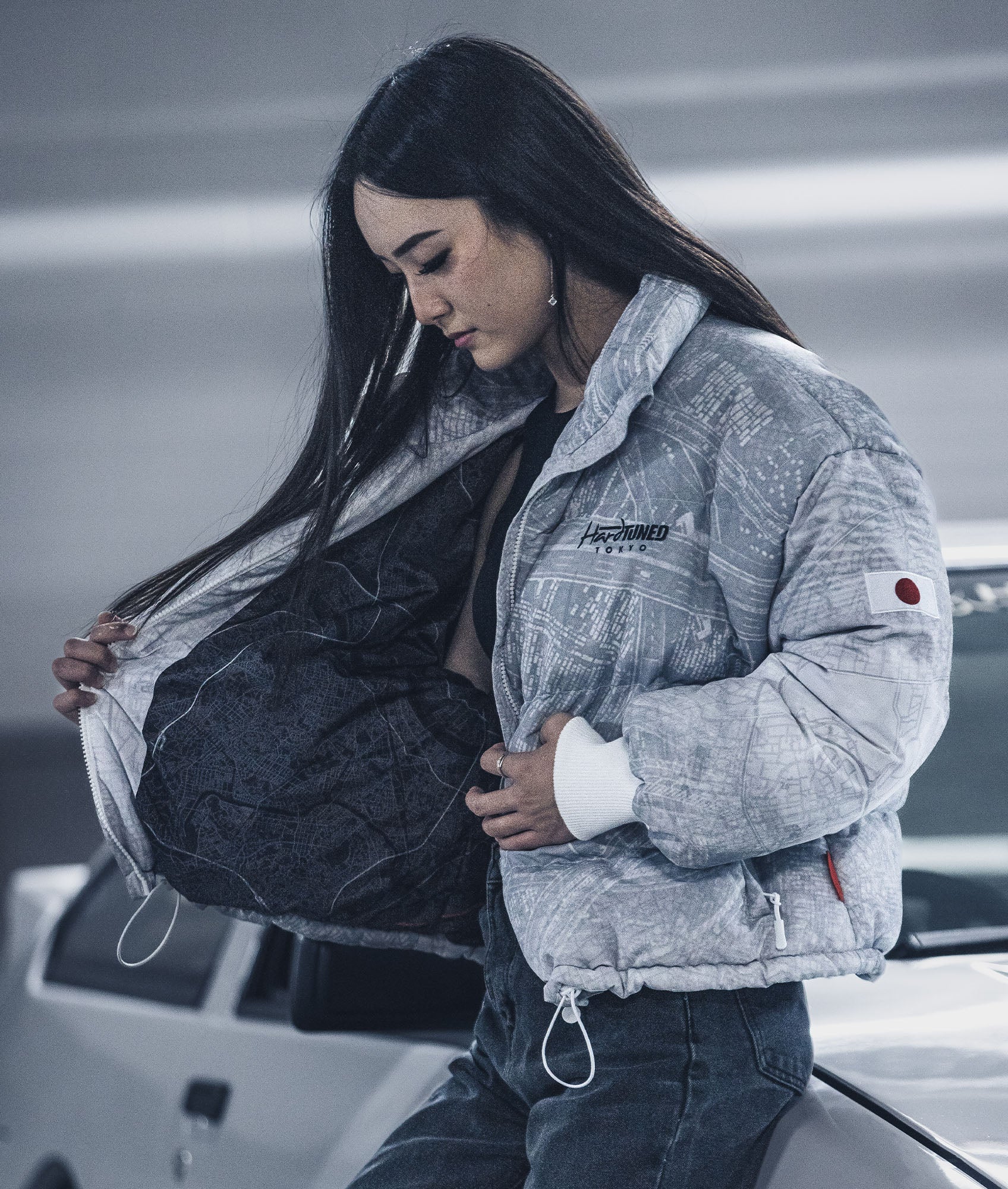 Womens Shuto White Puffer Jacket - Image 6