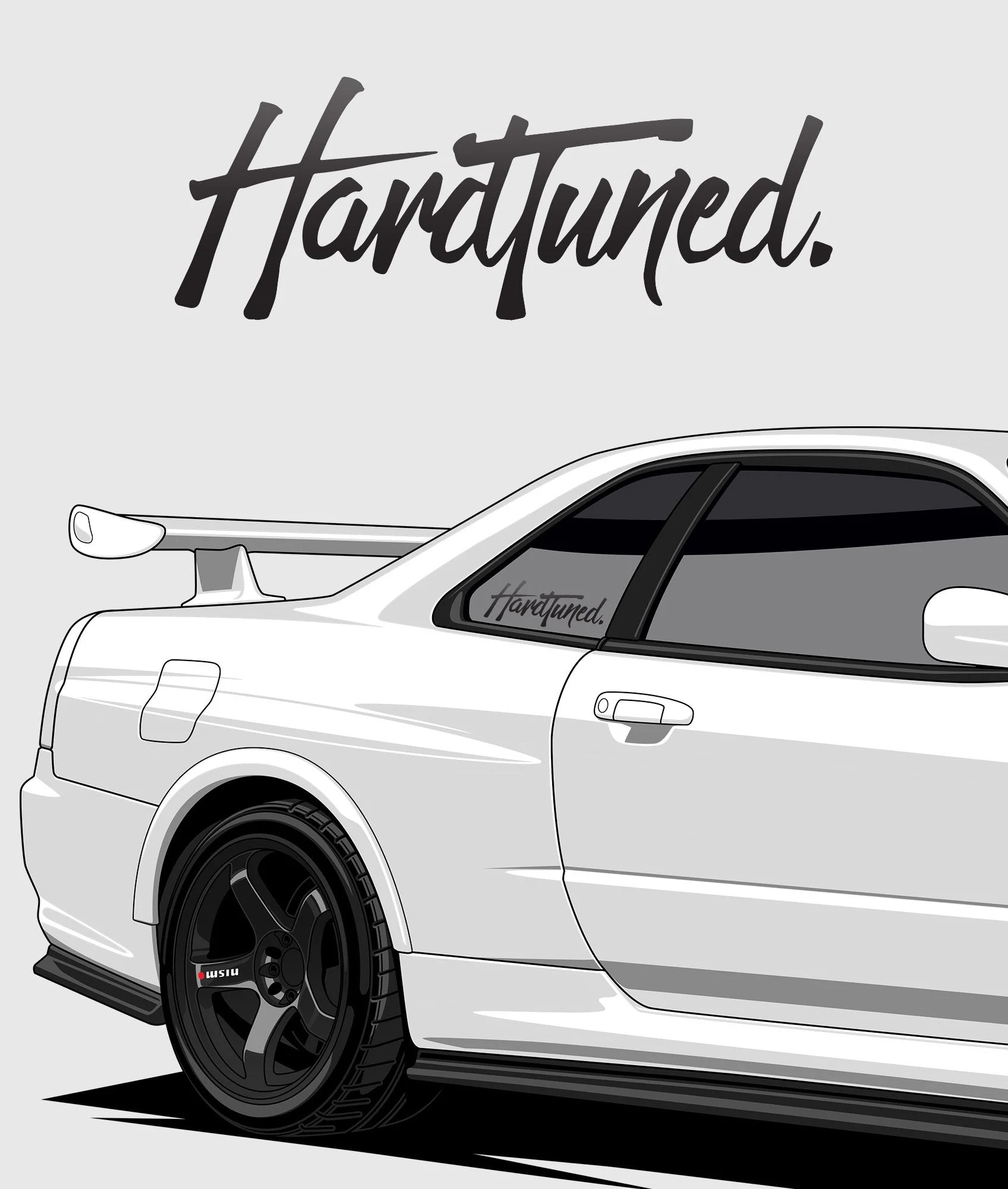 Hardtuned Brush Vinyl Sticker - Image 2