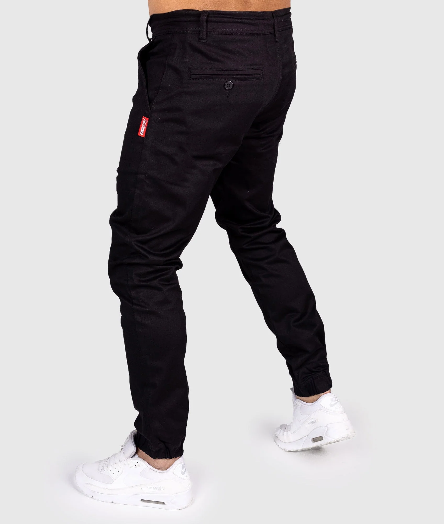 HardTuned Grid Cuffed Chinos - Black - Image 6