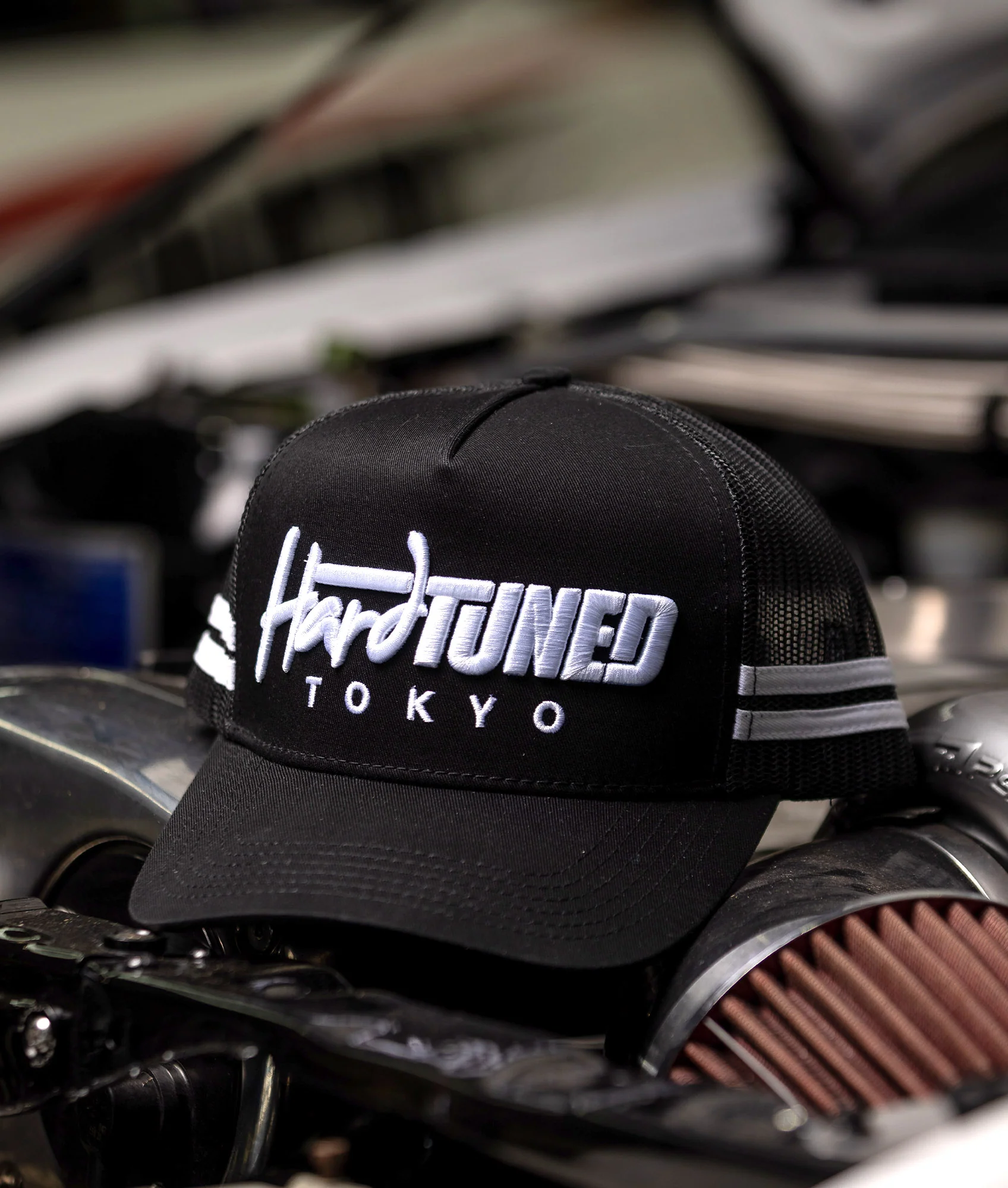 Hardtuned Tokyo Stripes Black - A-Frame Trucker - Image 2