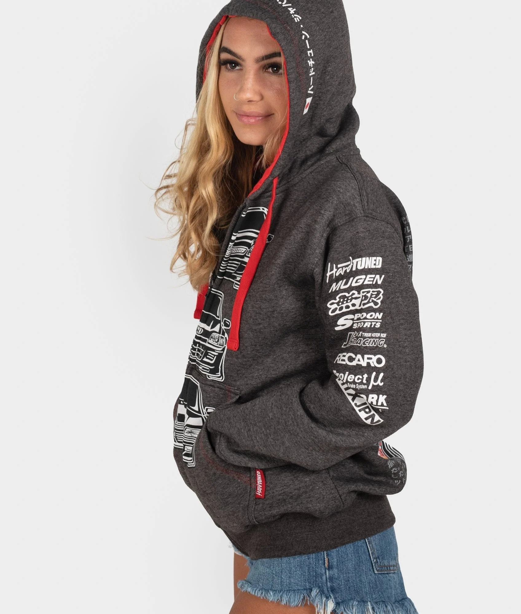 Honda Civic EK, EG, ED Womens Hoodie - Image 4