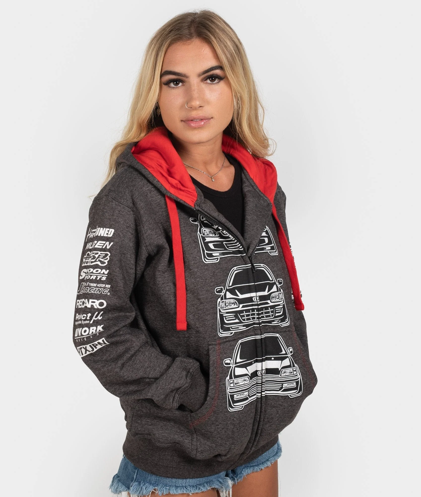 Honda Civic EK, EG, ED Womens Hoodie - Image 5