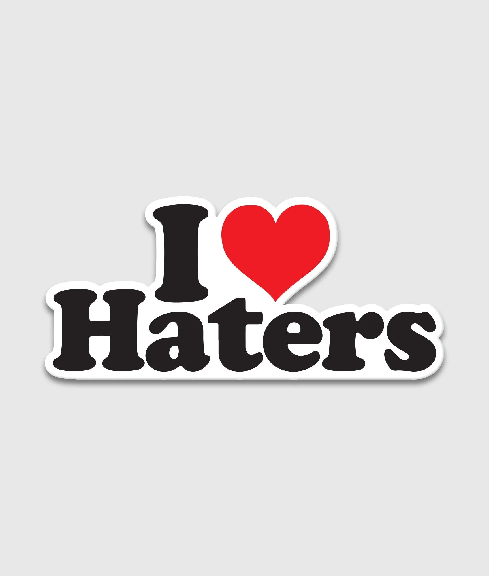 I ♥ Haters Sticker - Image 2