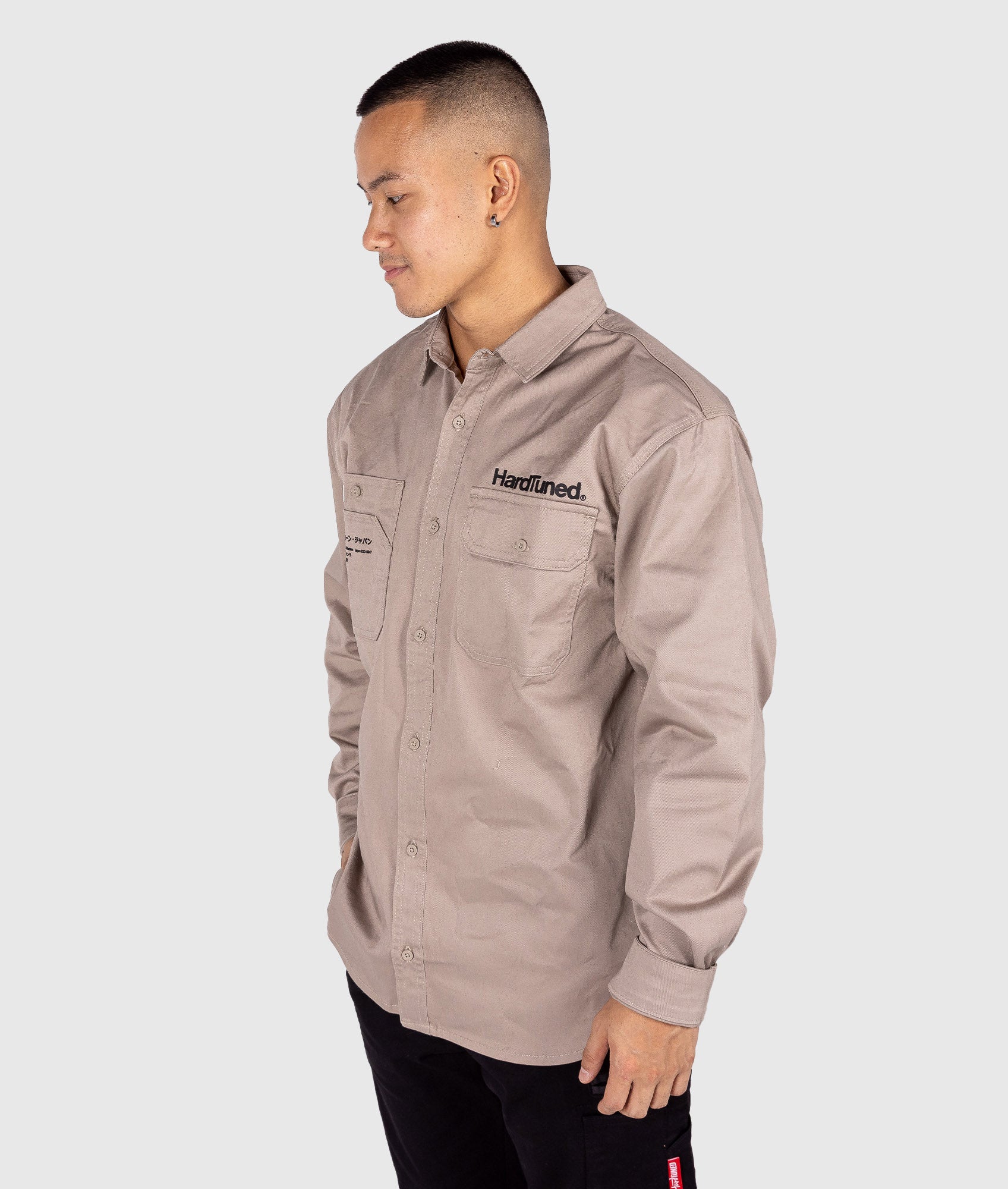 Hardtuned Long Sleeve Work Shirt - Tan - Image 6