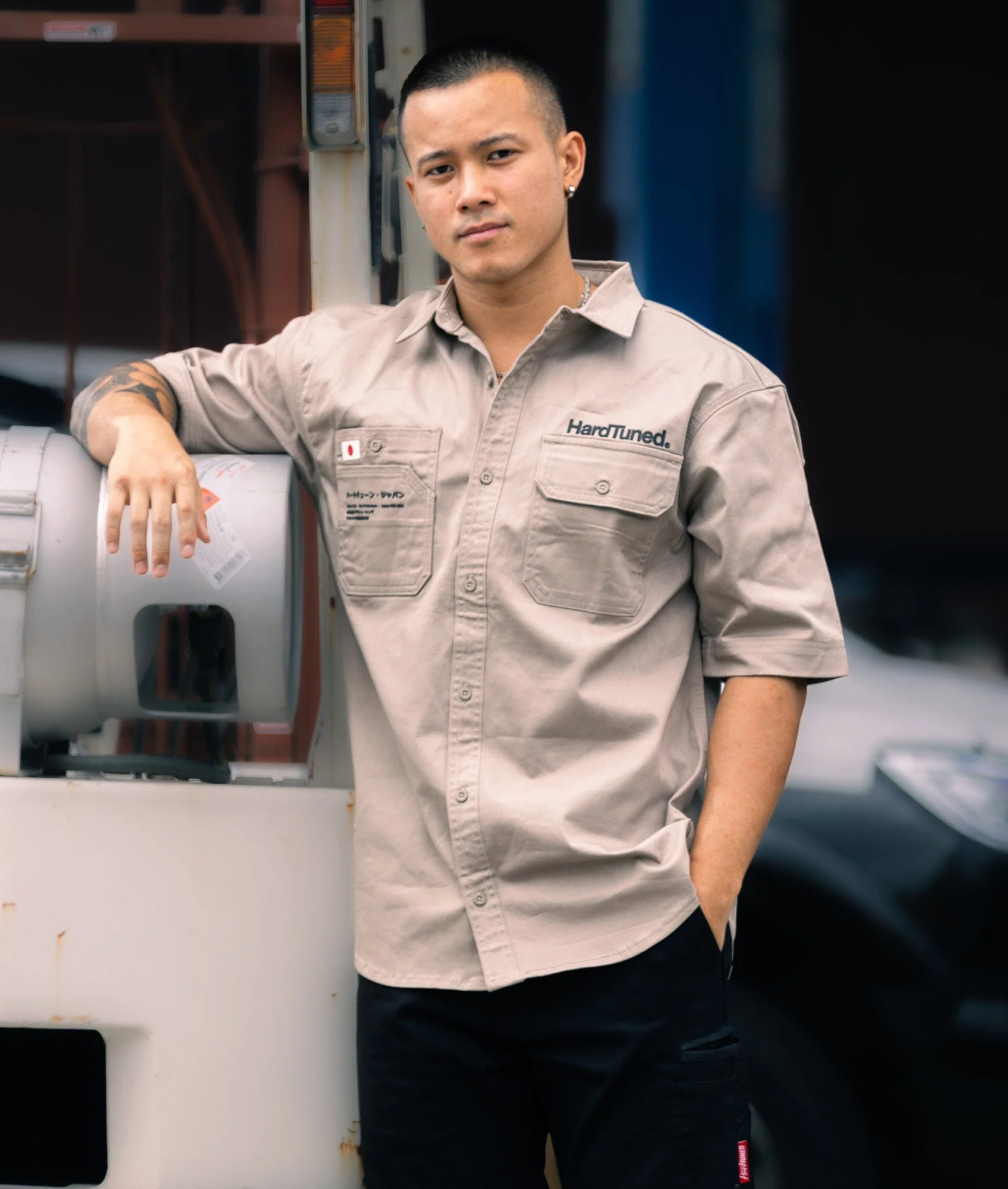 Hardtuned Short Sleeve Work Shirt - Tan - Image 6