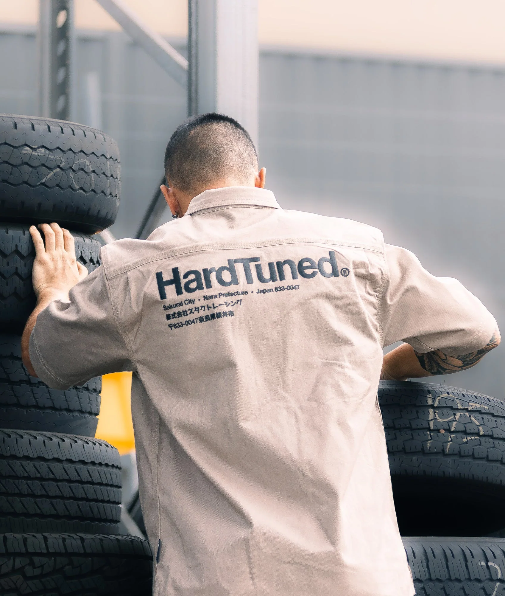 Hardtuned Short Sleeve Work Shirt - Tan - Image 8
