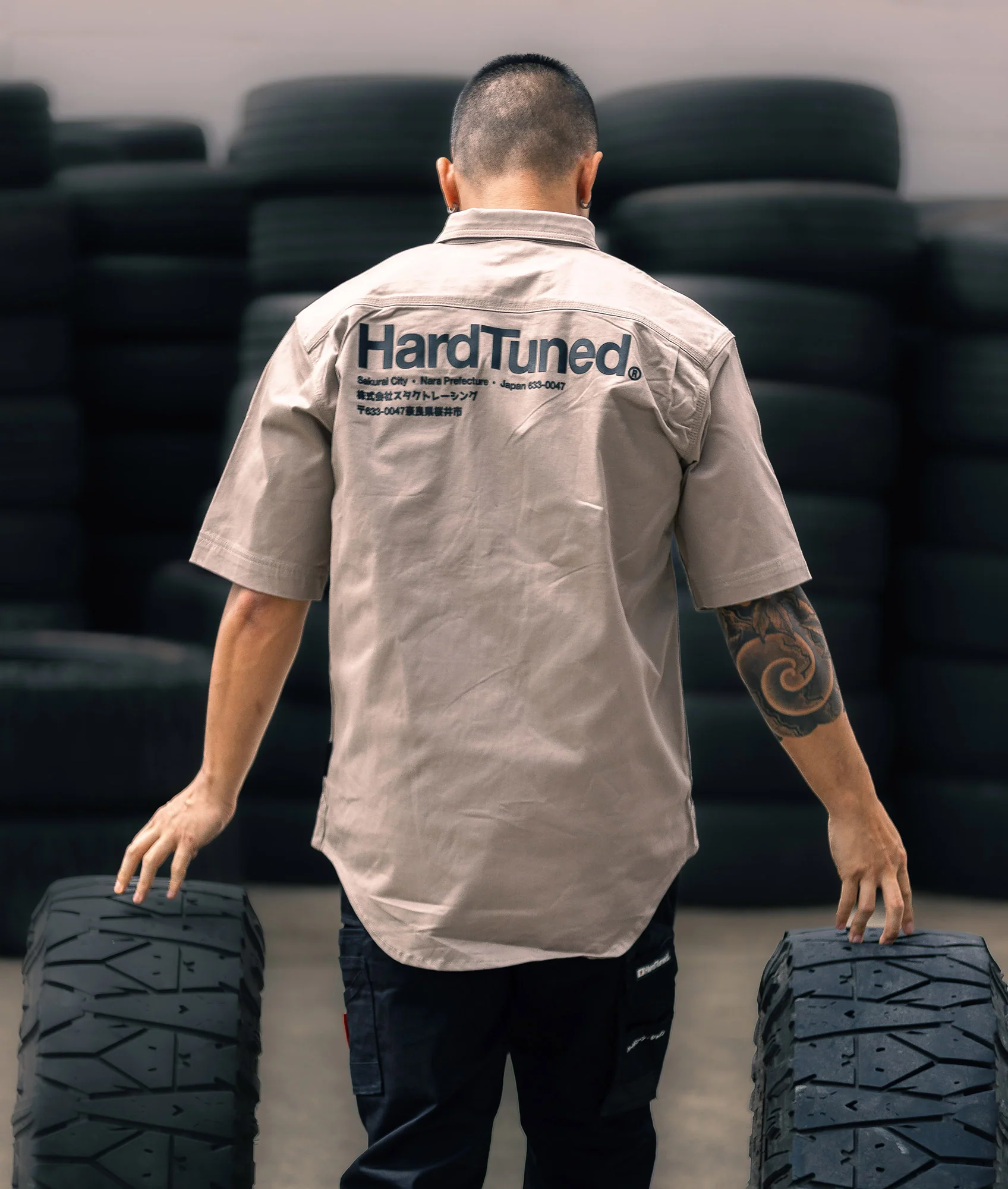 Hardtuned Short Sleeve Work Shirt - Tan - Image 9