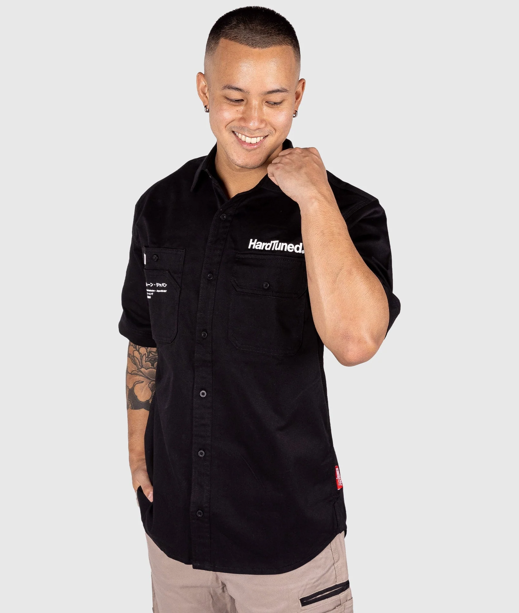 Hardtuned Short Sleeve Work Shirt - Black - Image 3