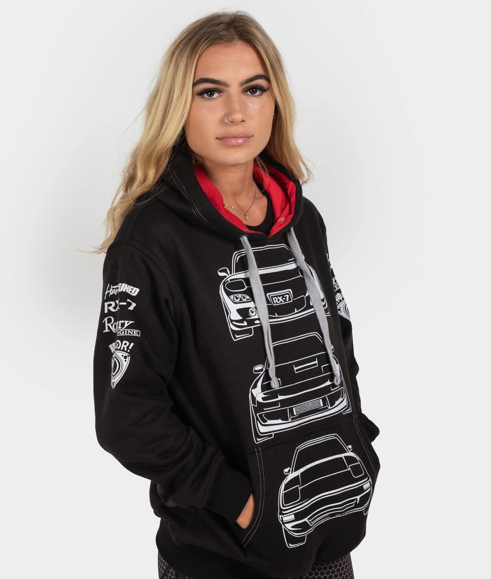 Mazda RX-7 Womens Pullover Hoodie - Image 4