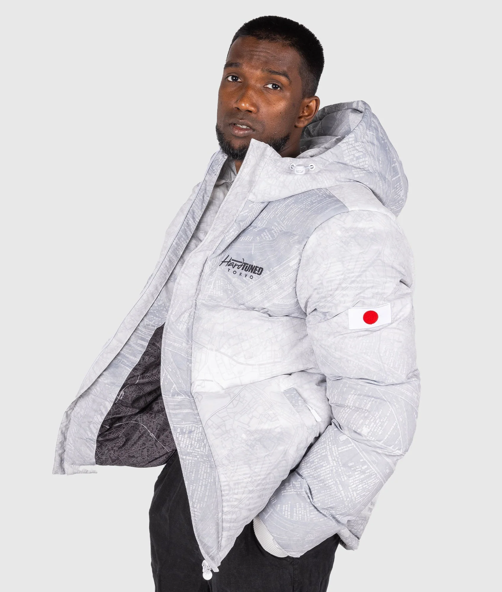 Mens Shuto White Puffer Jacket - Image 10