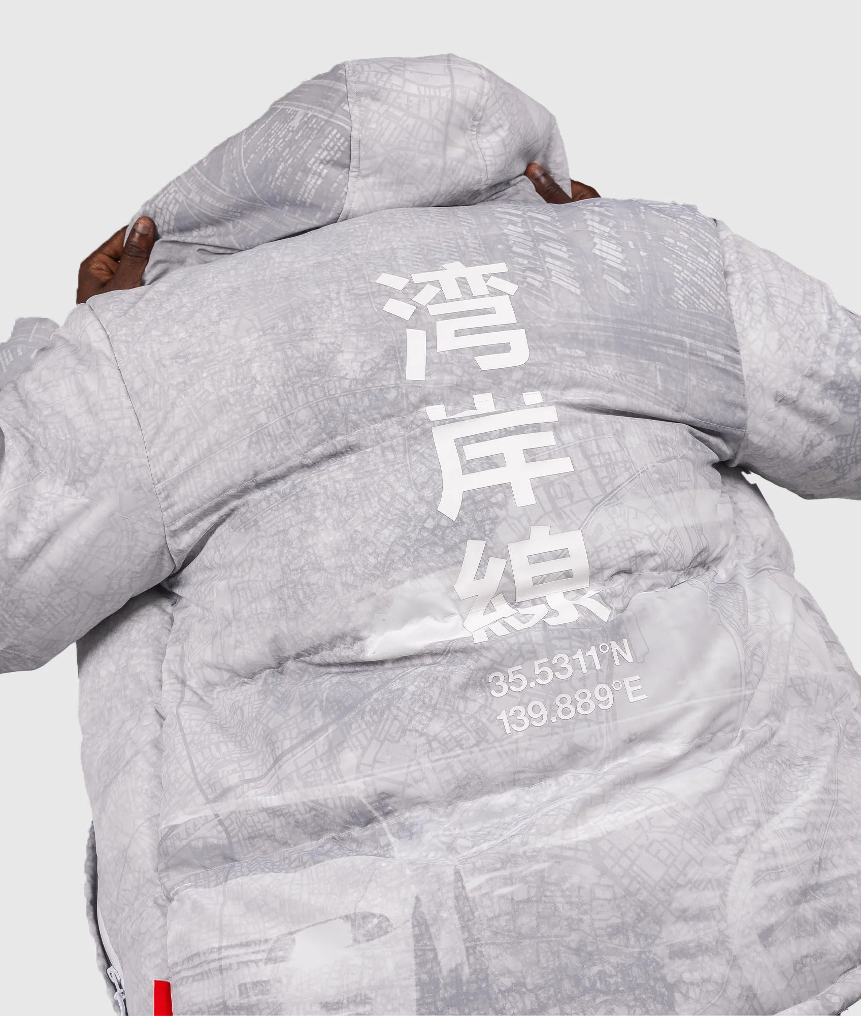 Mens Shuto White Puffer Jacket - Image 12