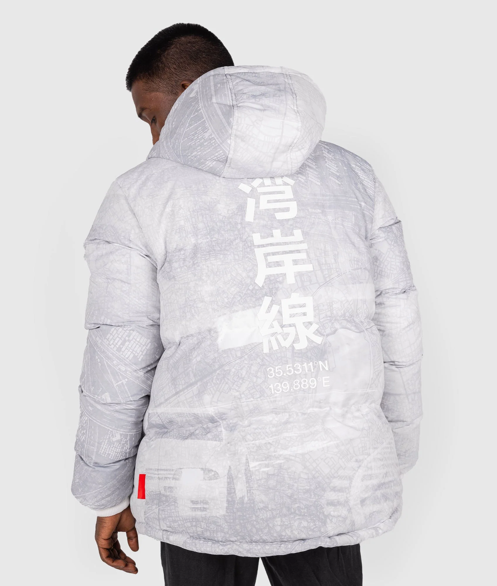 Mens Shuto White Puffer Jacket - Image 5