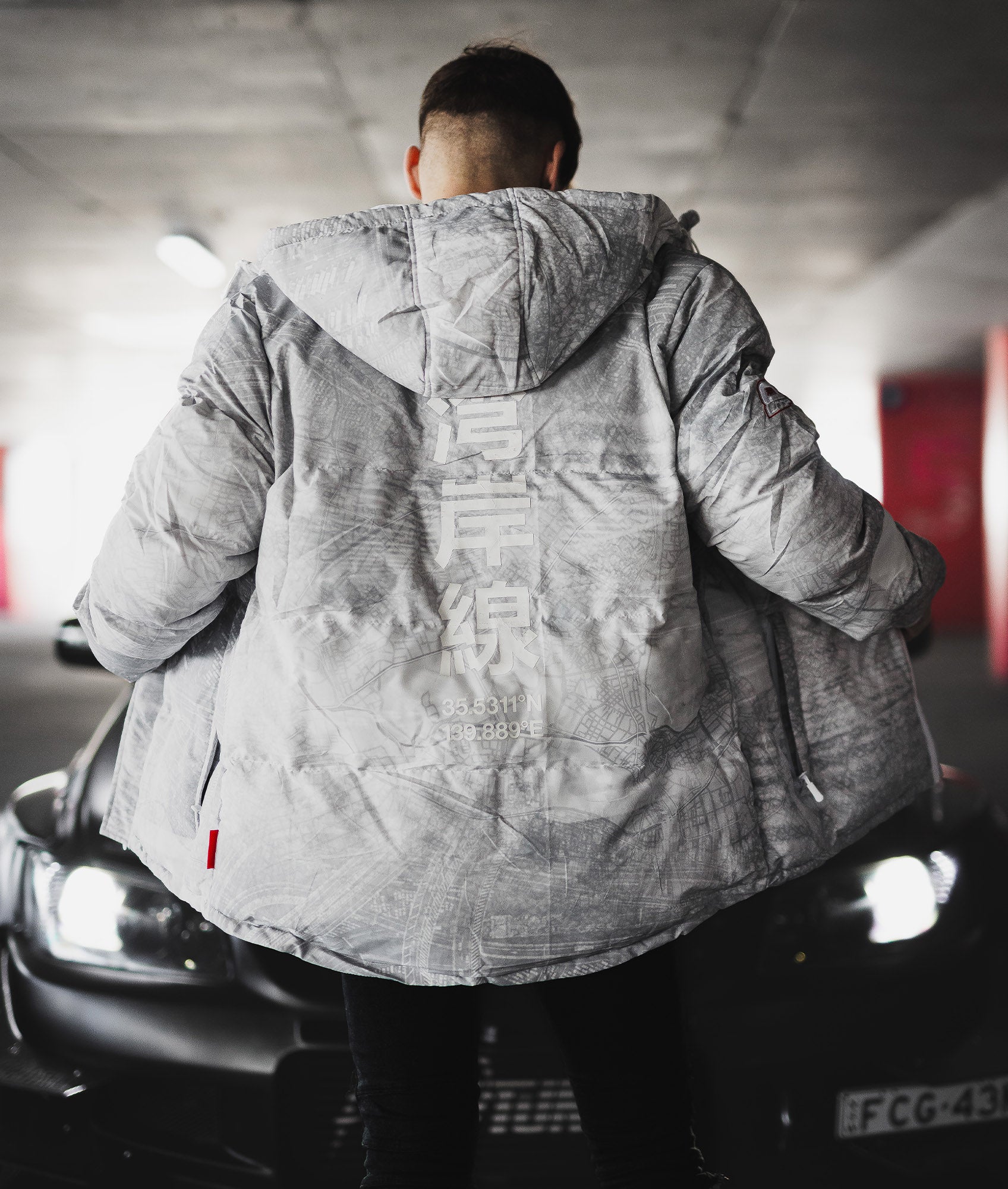 Mens Shuto White Puffer Jacket - Image 7