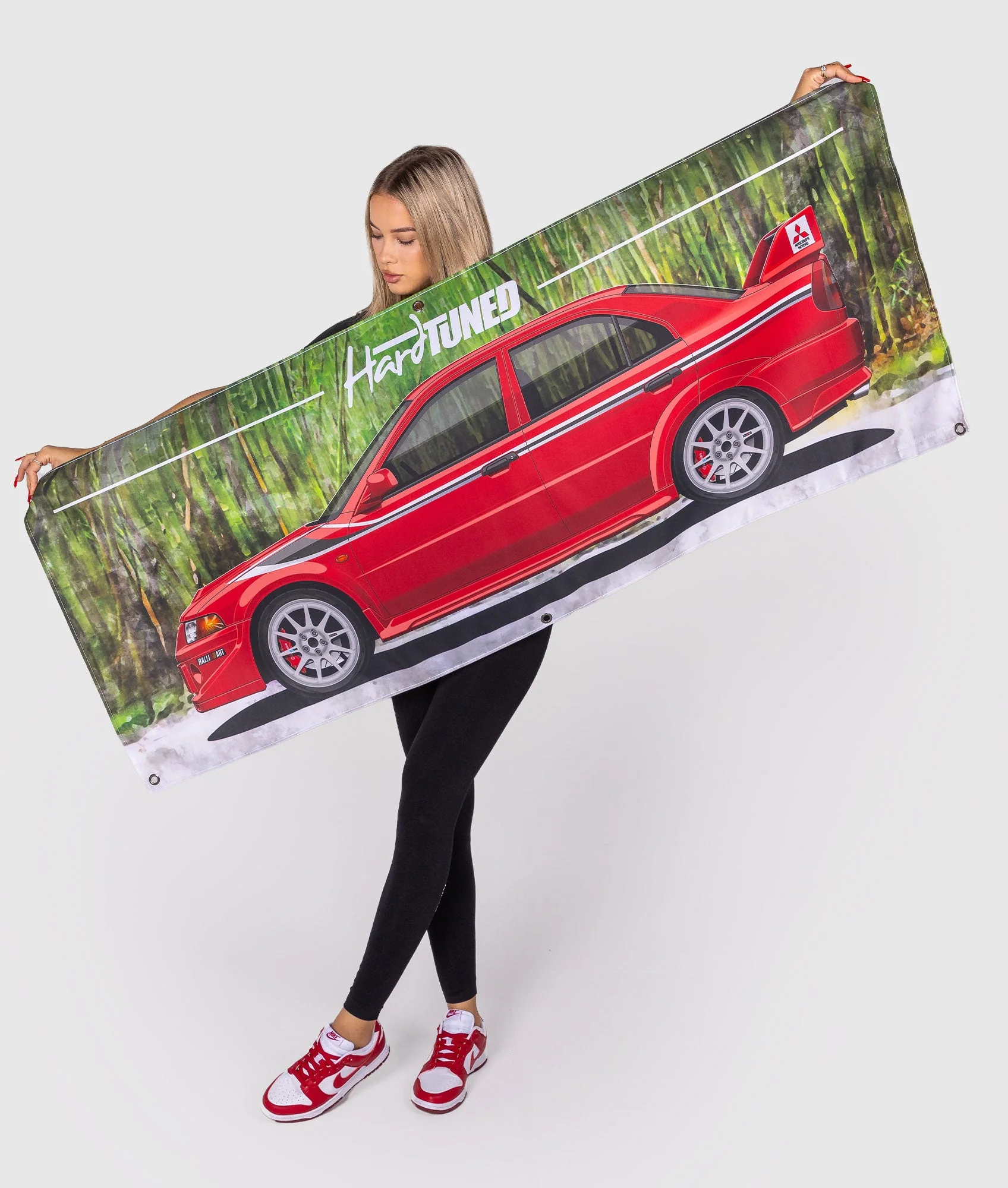 Mitsubishi Evolution 6 TME Edition Garage Flag - Image 2