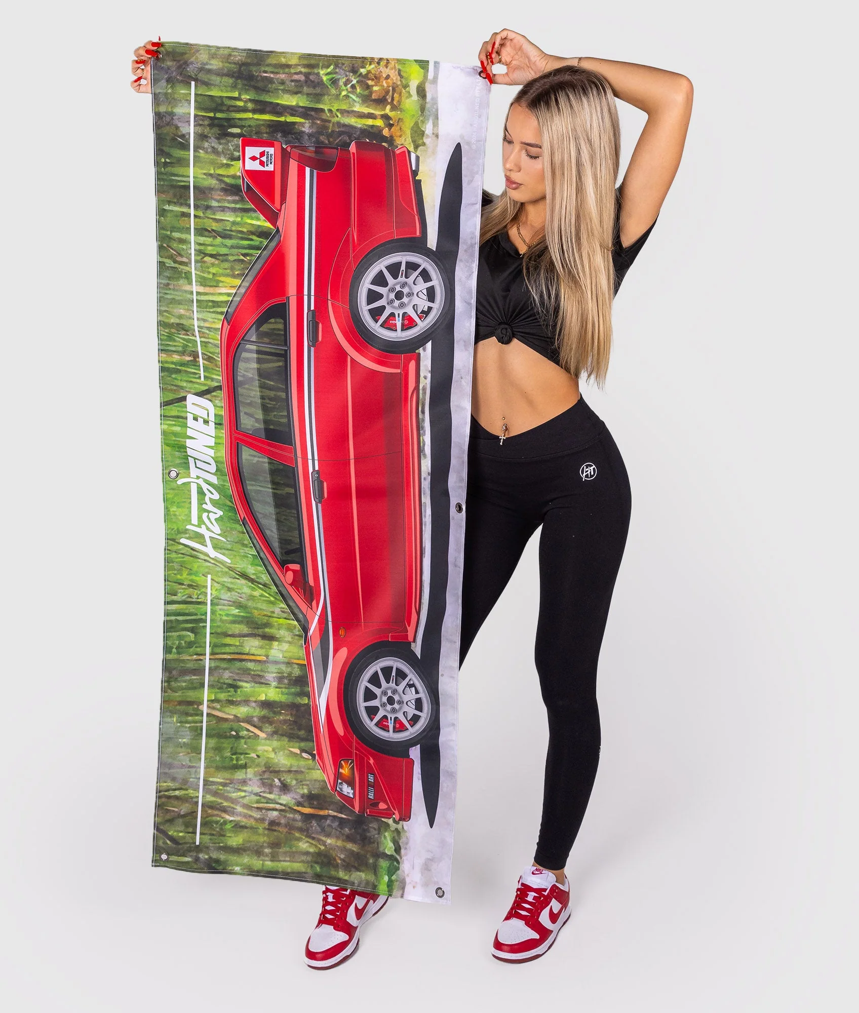 Mitsubishi Evolution 6 TME Edition Garage Flag - Image 3