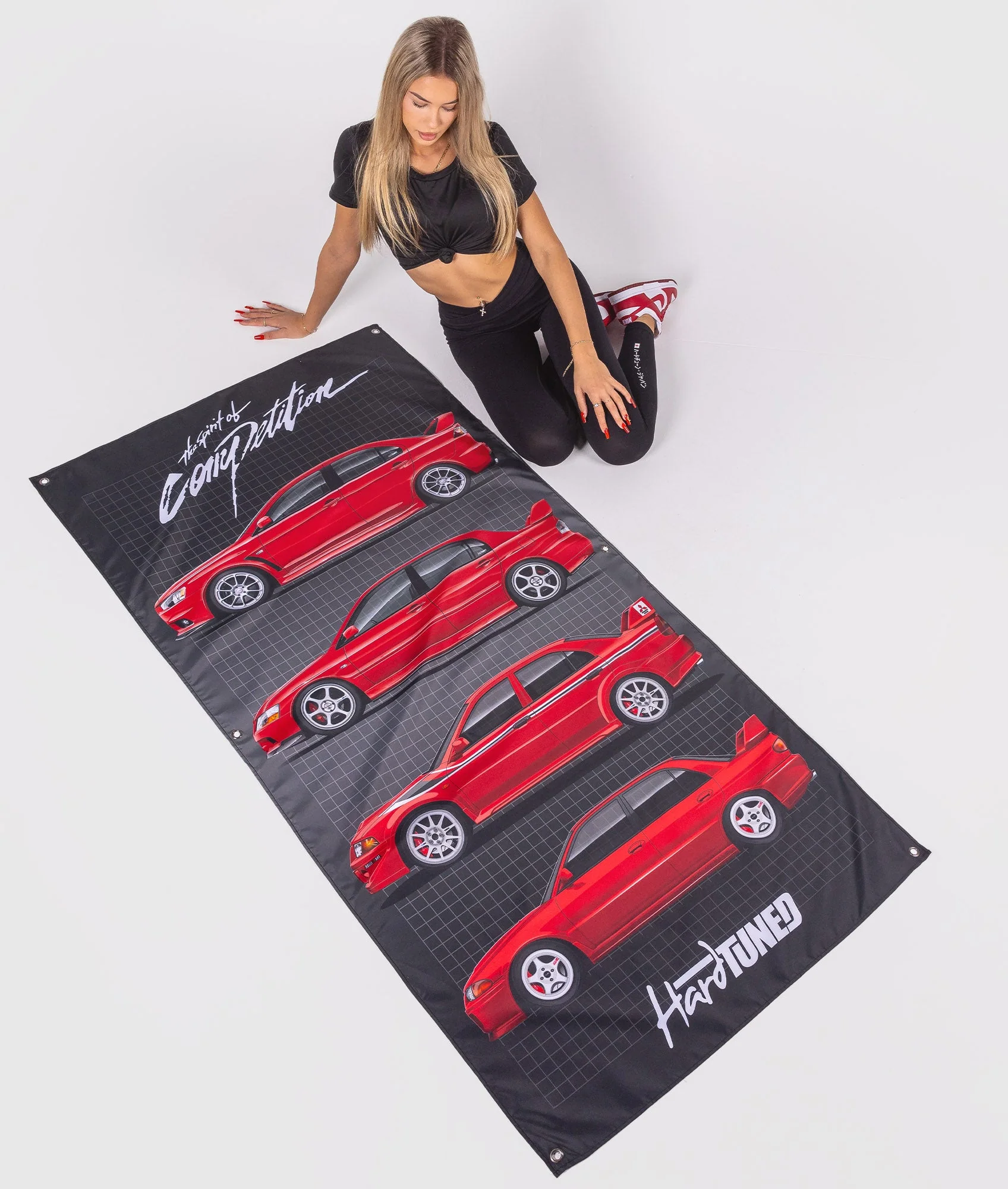 Mitsubishi Evolution Generations Garage Flag - Image 5