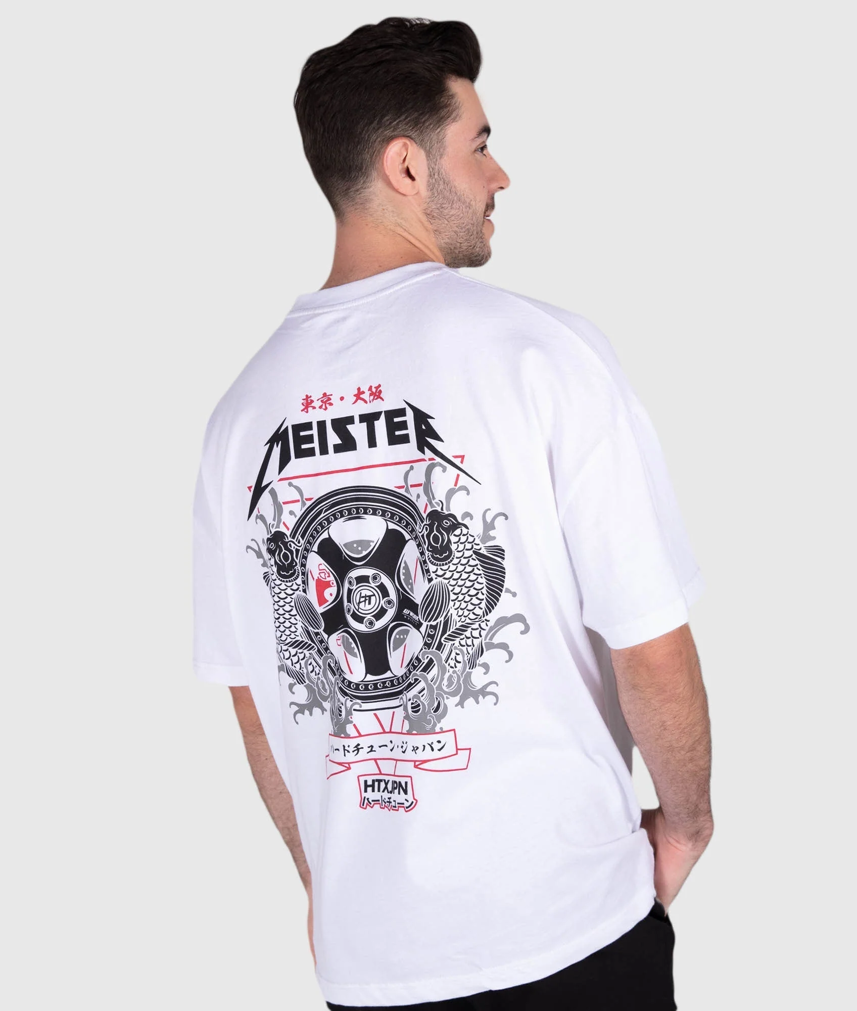 Oversized Meister Tattoo Tee - White - Image 6