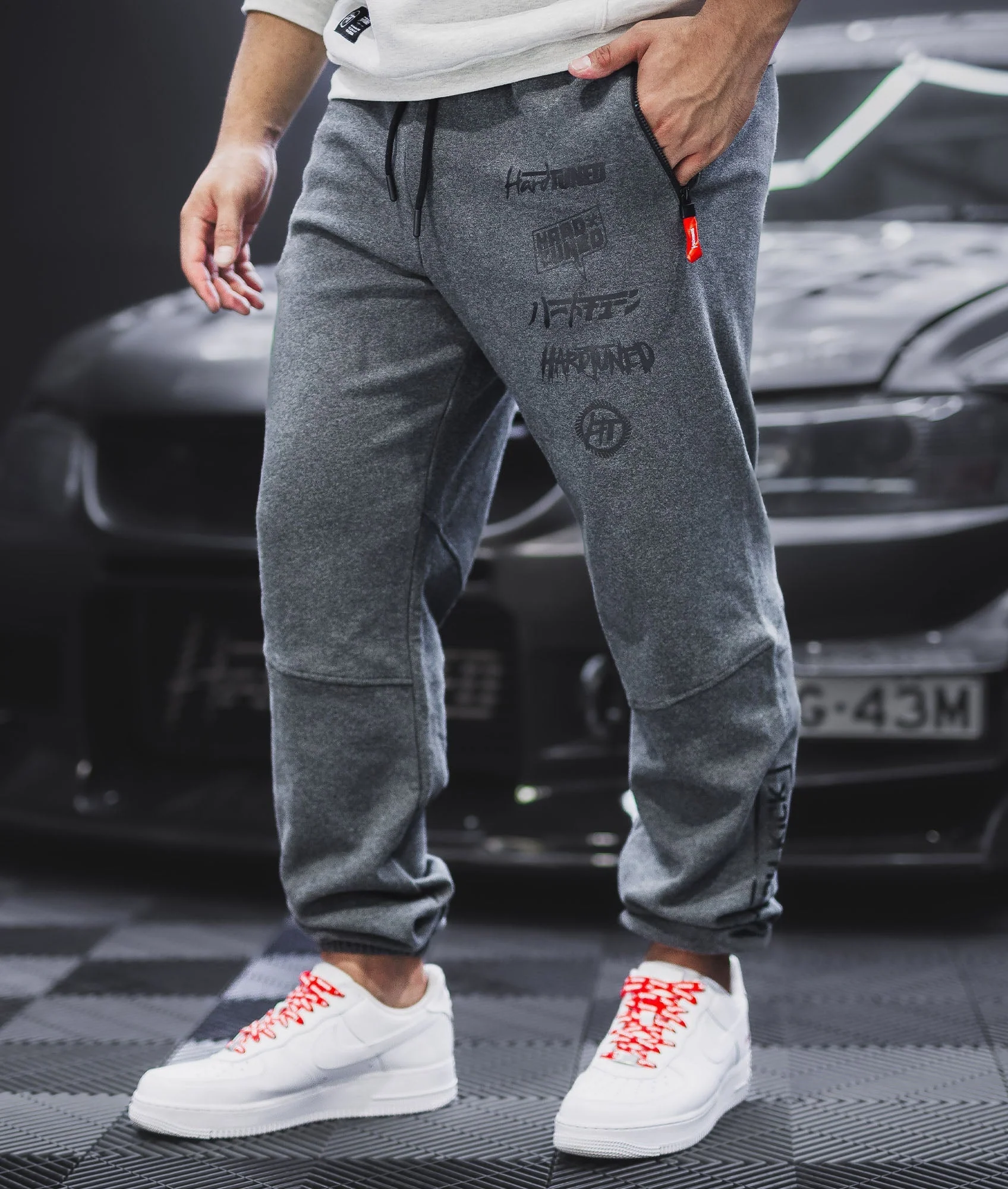 Clutch Kick P1 Fleece Track Pants - Charcoal - Image 2