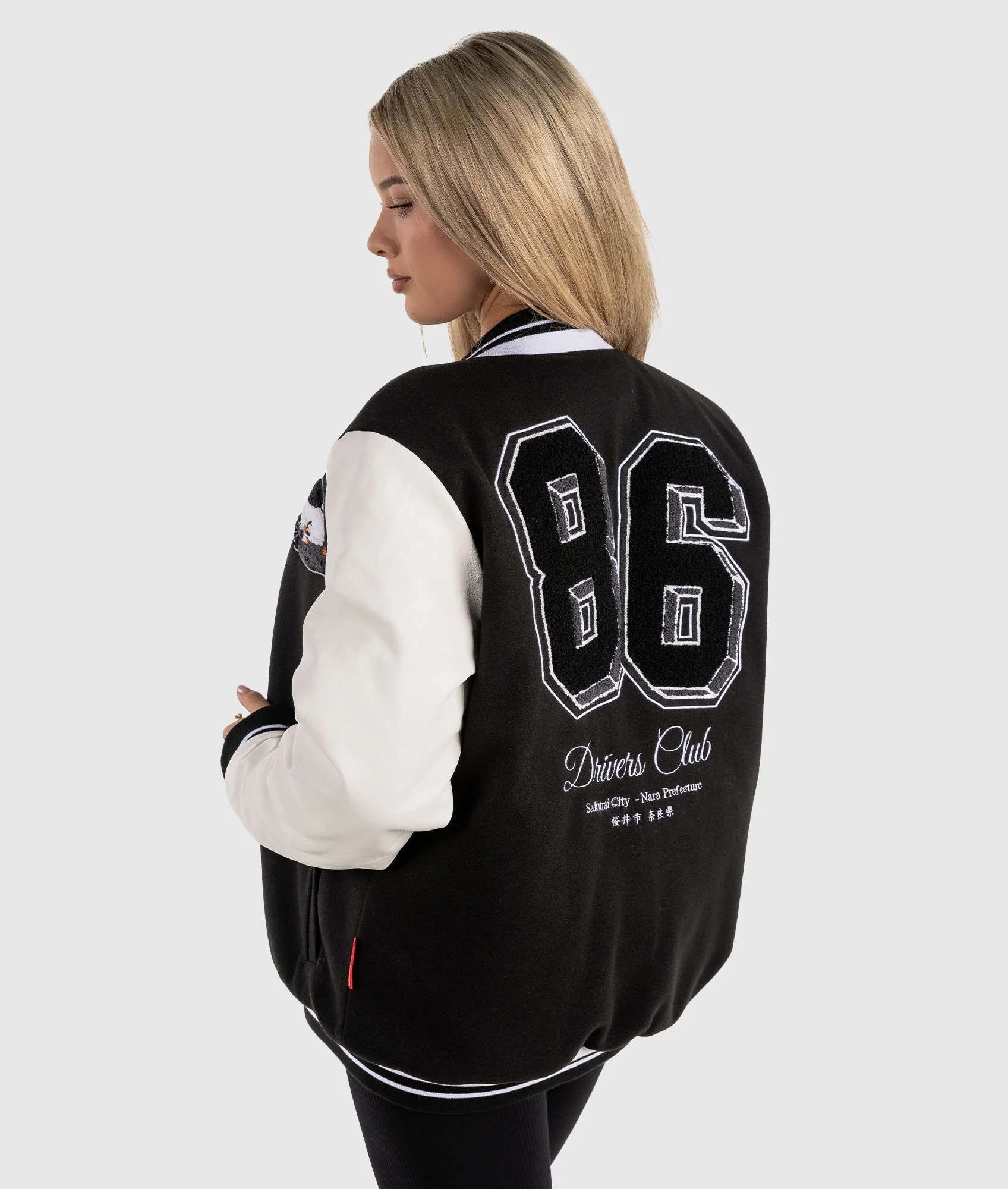 Womens AE86 Drivers Club Varsity Jacket - Image 9