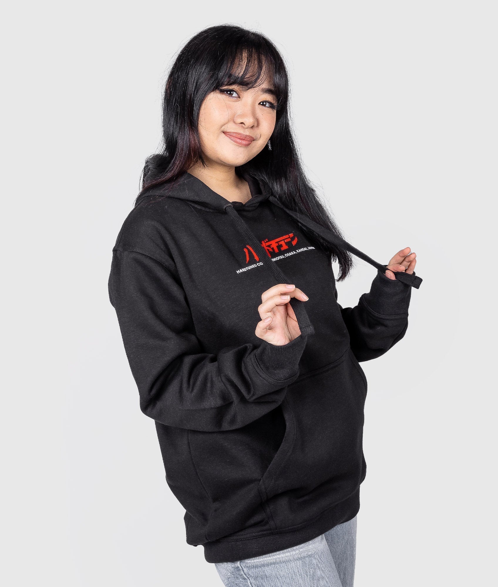 Women's Katakana Hoodie - Black - Image 6
