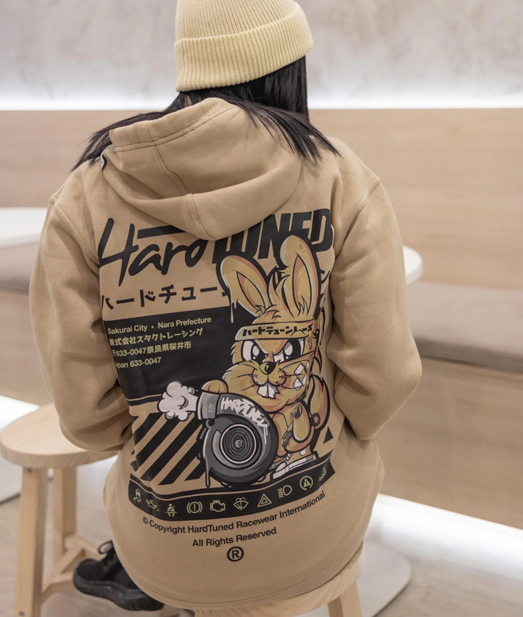 Women's Turbo Bunny Hoodie - Tan - Image 2