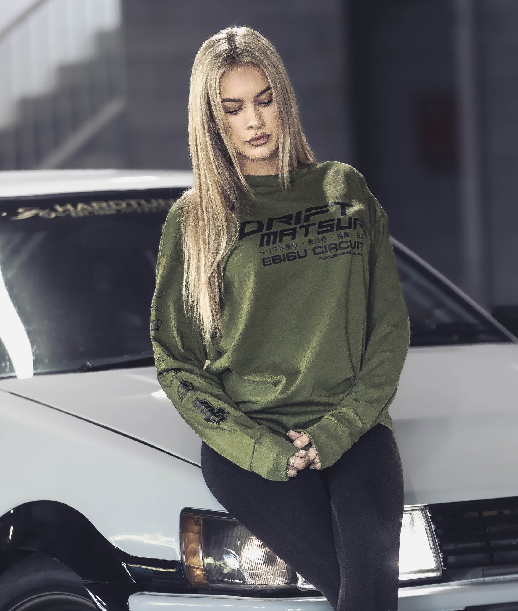 Womens Drift Matsuri Track Tee - Khaki - Image 2