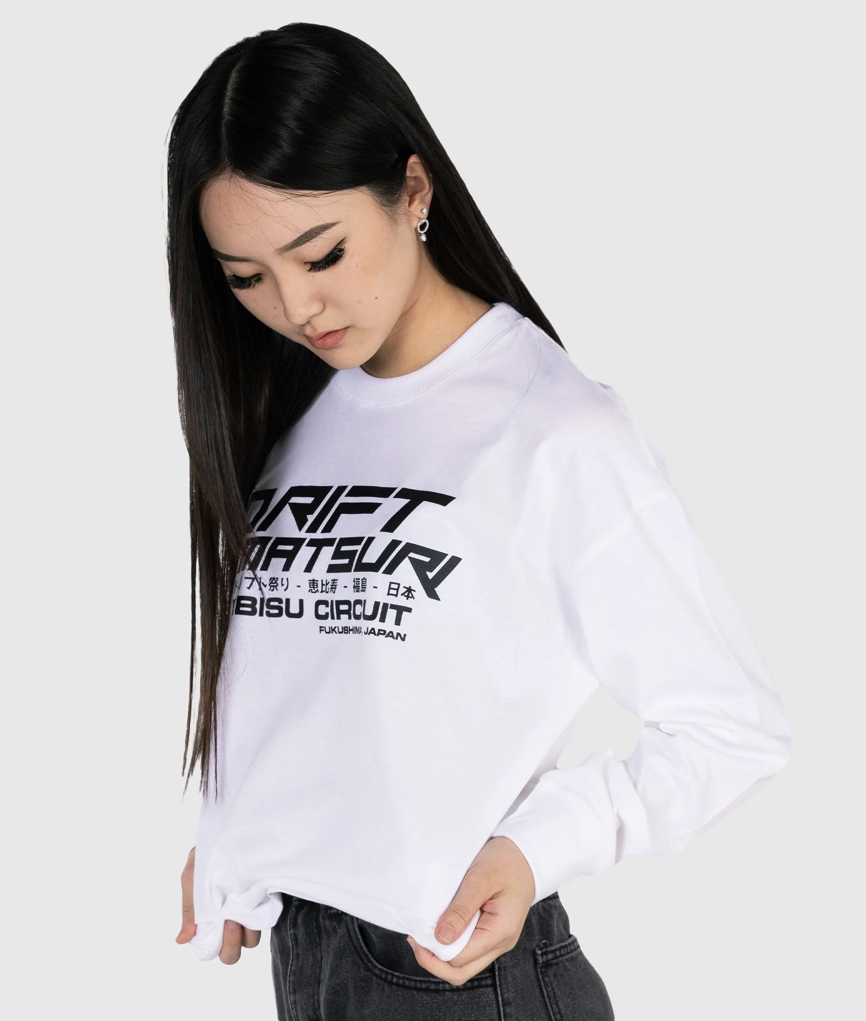 Womens Drift Matsuri Track Tee - White - Image 3