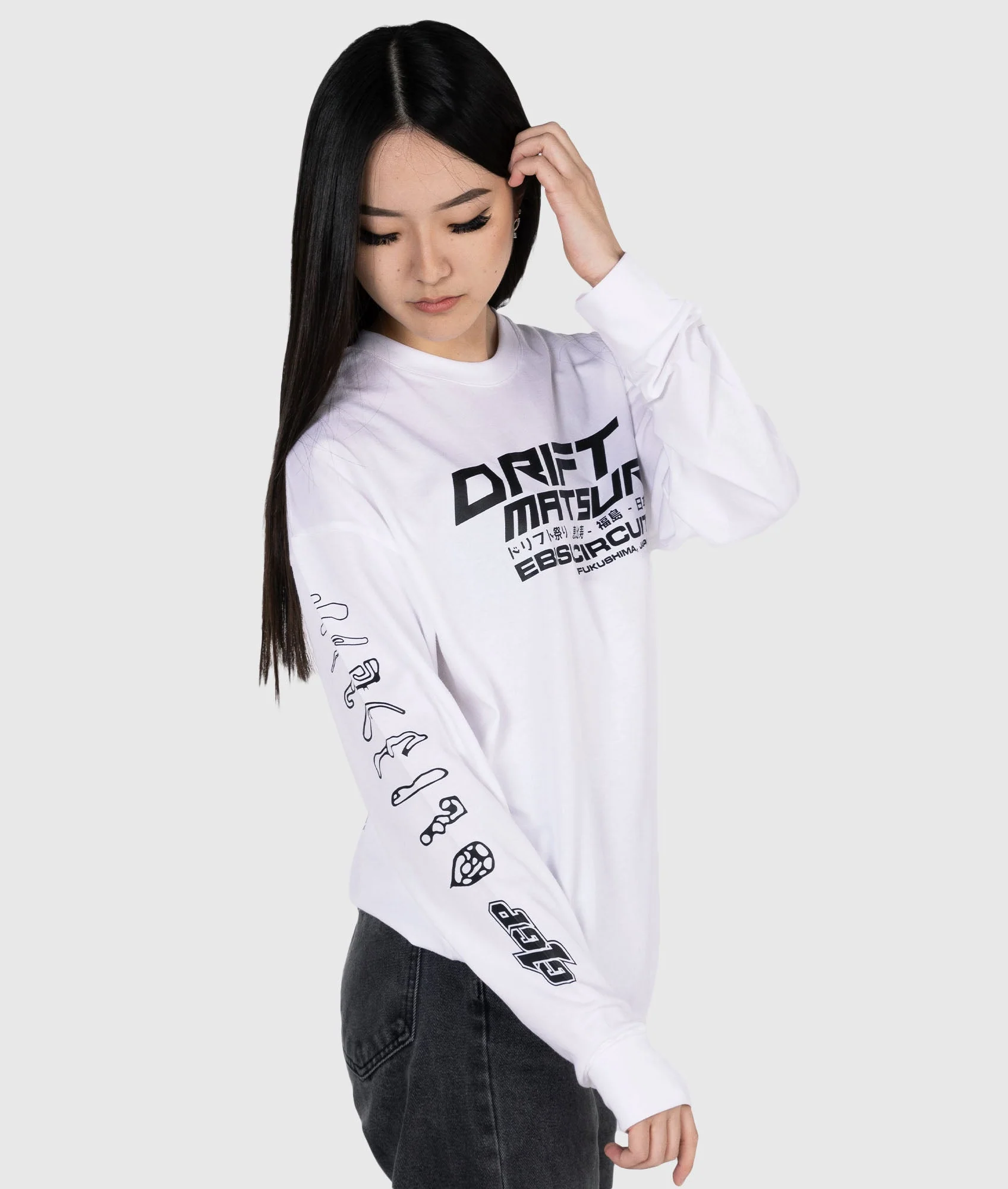 Womens Drift Matsuri Track Tee - White - Image 5