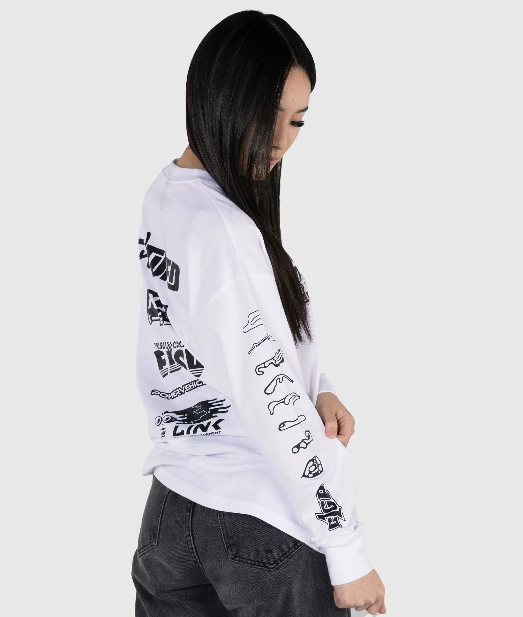 Womens Drift Matsuri Track Tee - White - Image 9