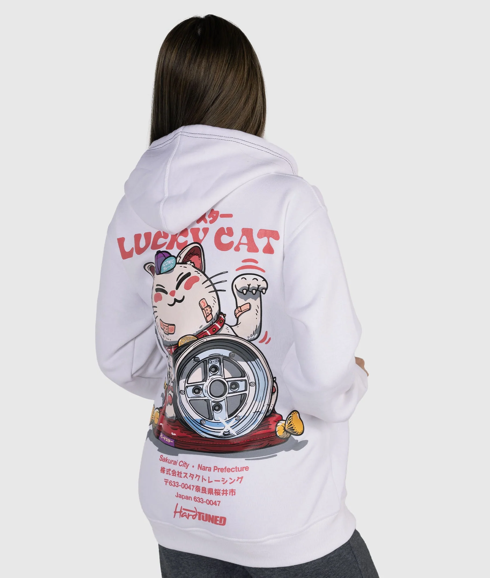 Womens Lucky Cat Hoodie - Image 10