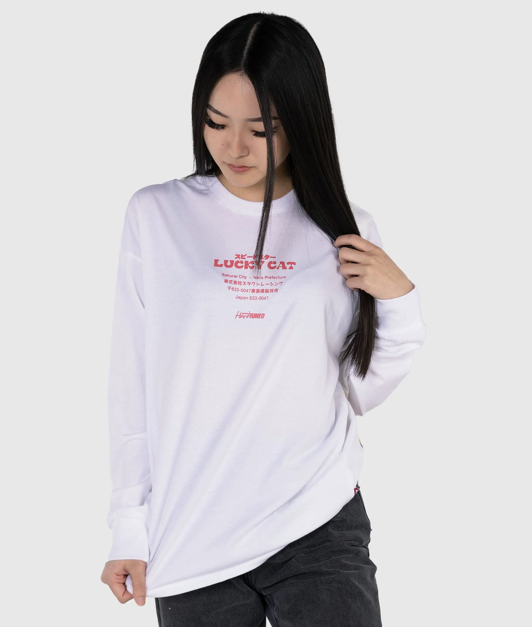 Womens Lucky Cat Longsleeve Tee - Image 3