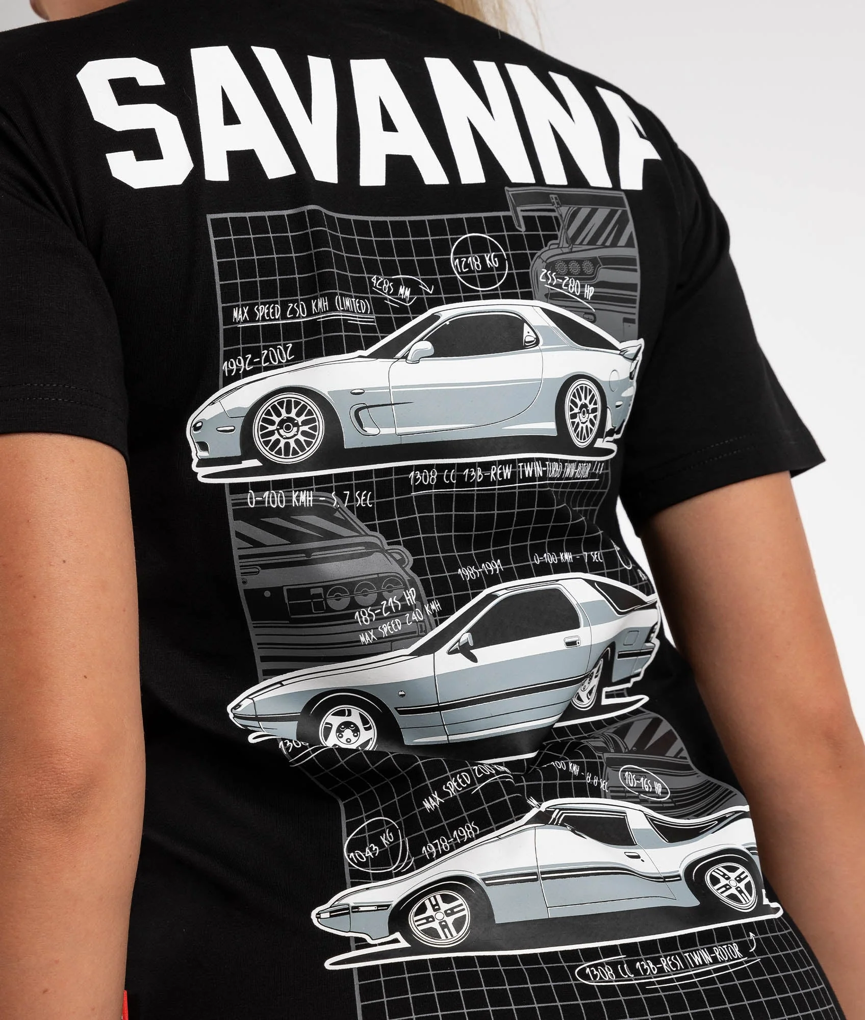 Womens Mazda RX7 Generations Tee - Image 5