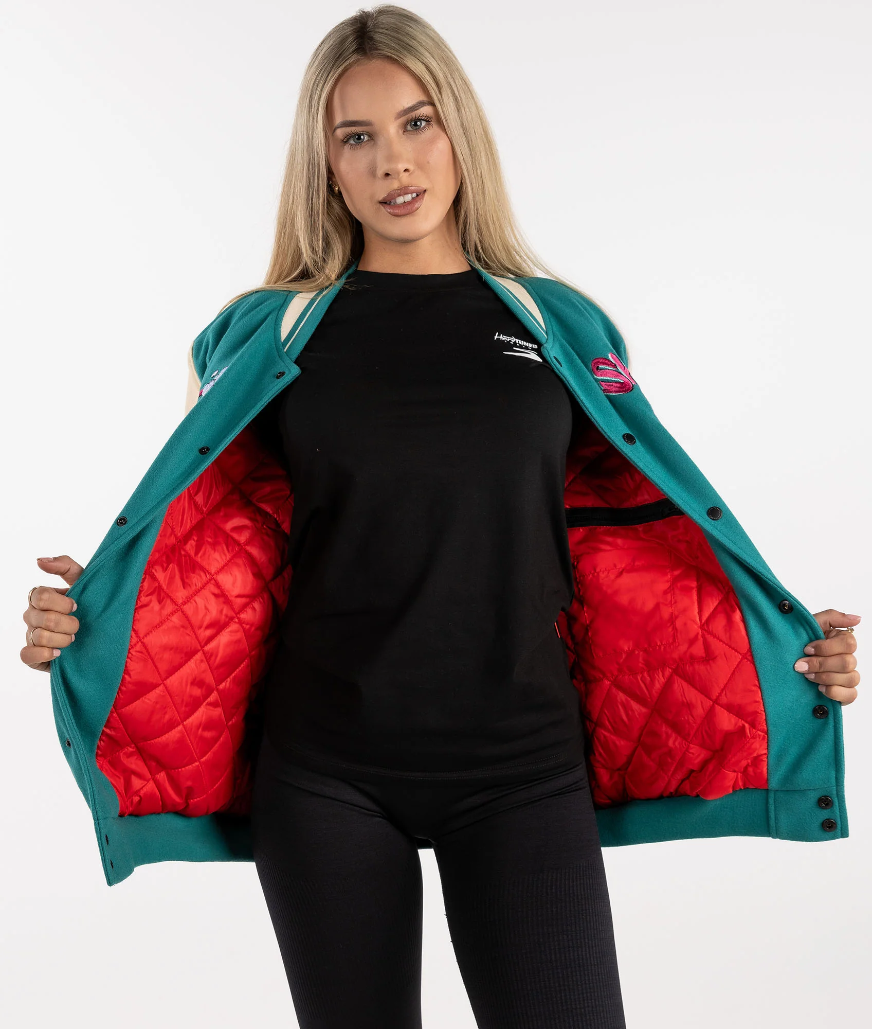 Womens Shred Til Ya Dead Varsity Jacket - Image 4