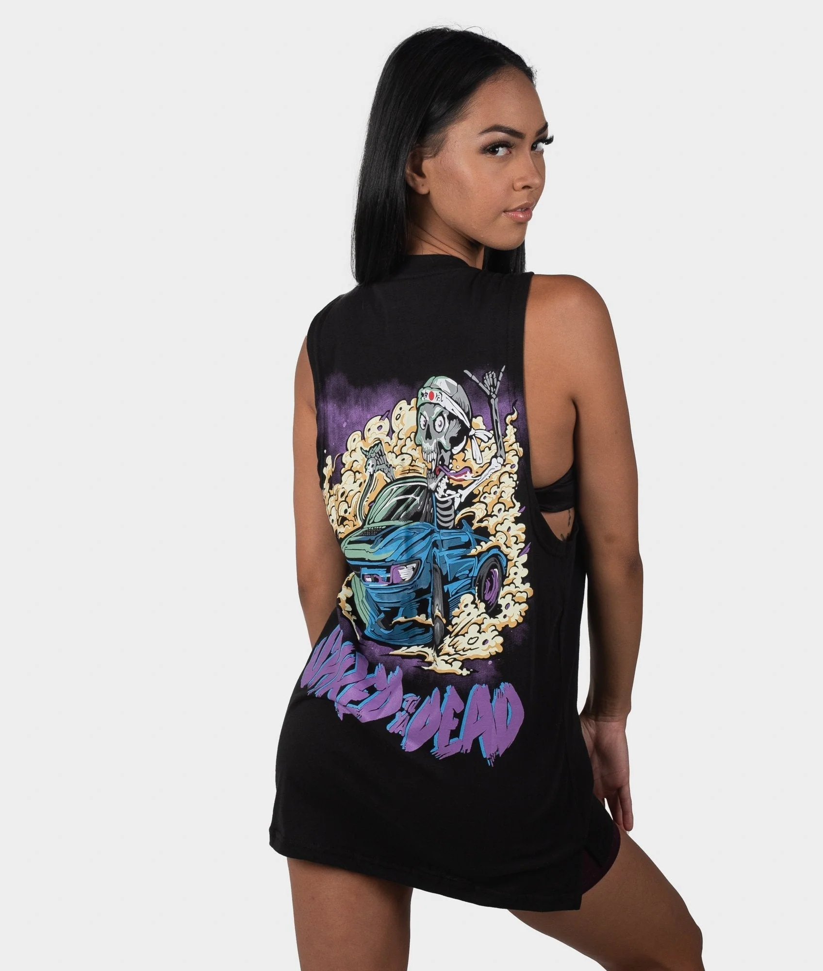 Womens Shred Till Ya Dead Tank Top - Image 4