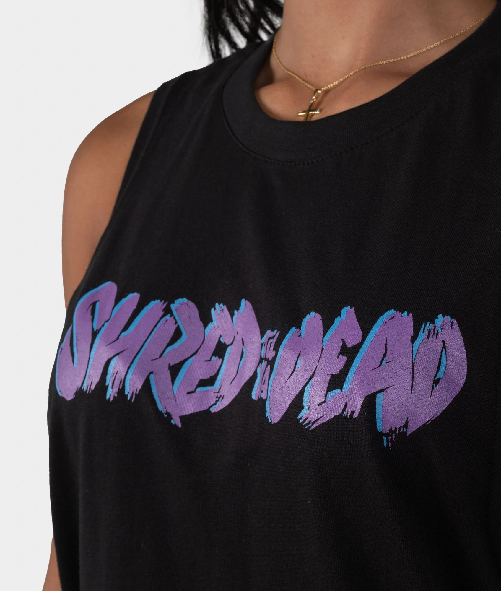 Womens Shred Till Ya Dead Tank Top - Image 6