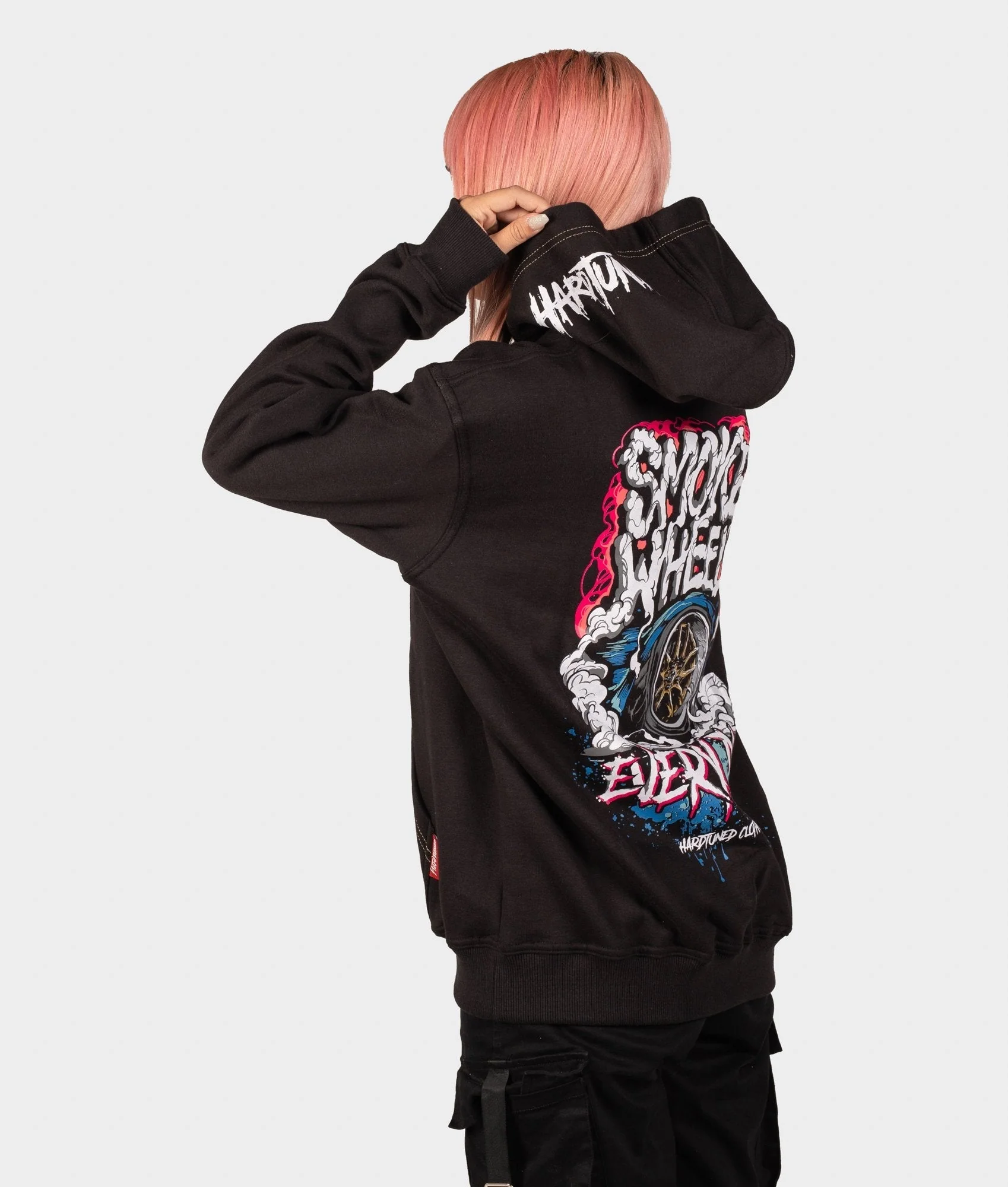 Smoke Wheels Womens Hoodie - Image 4