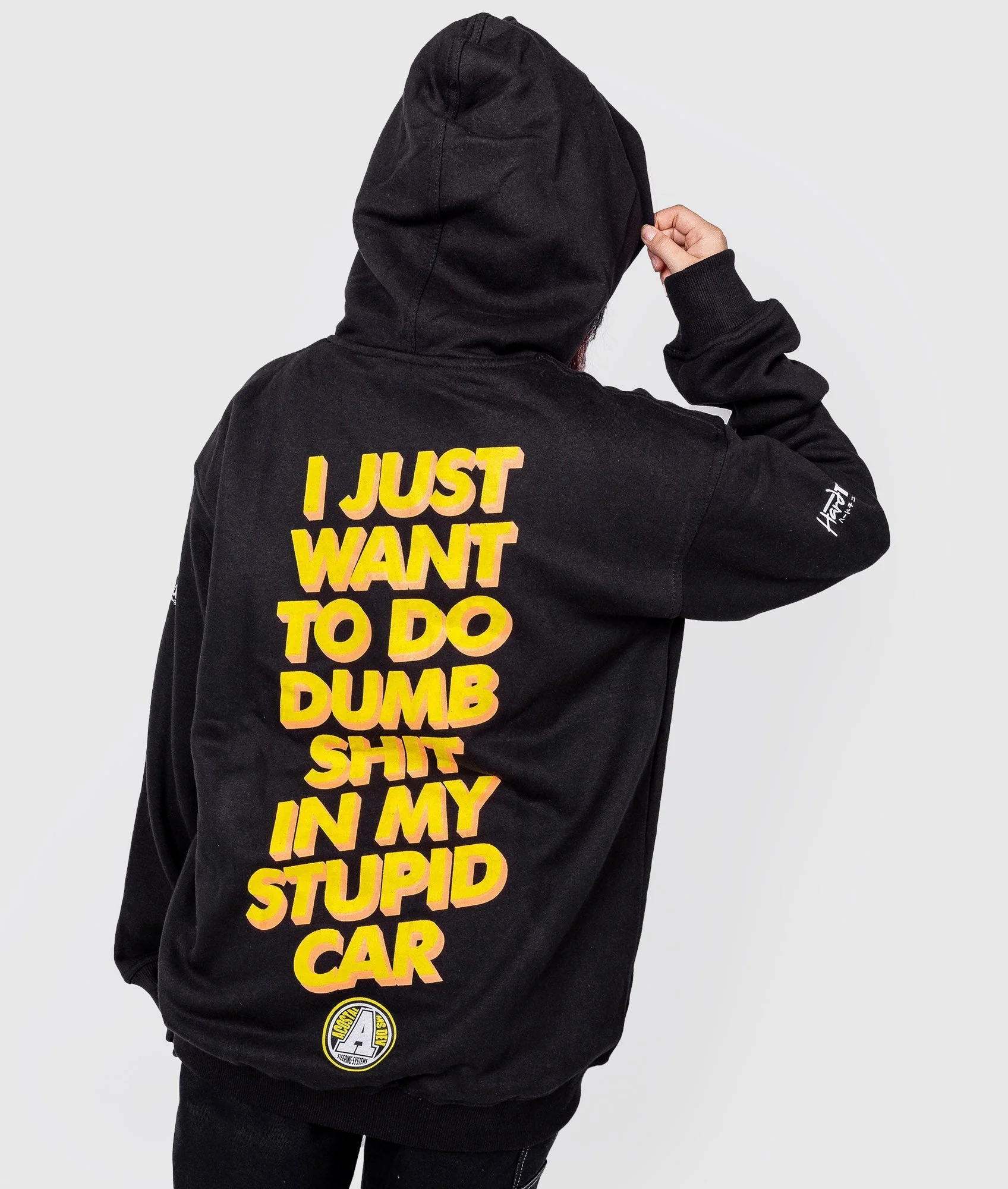 Womens Stupid Car Hoodie - Image 5