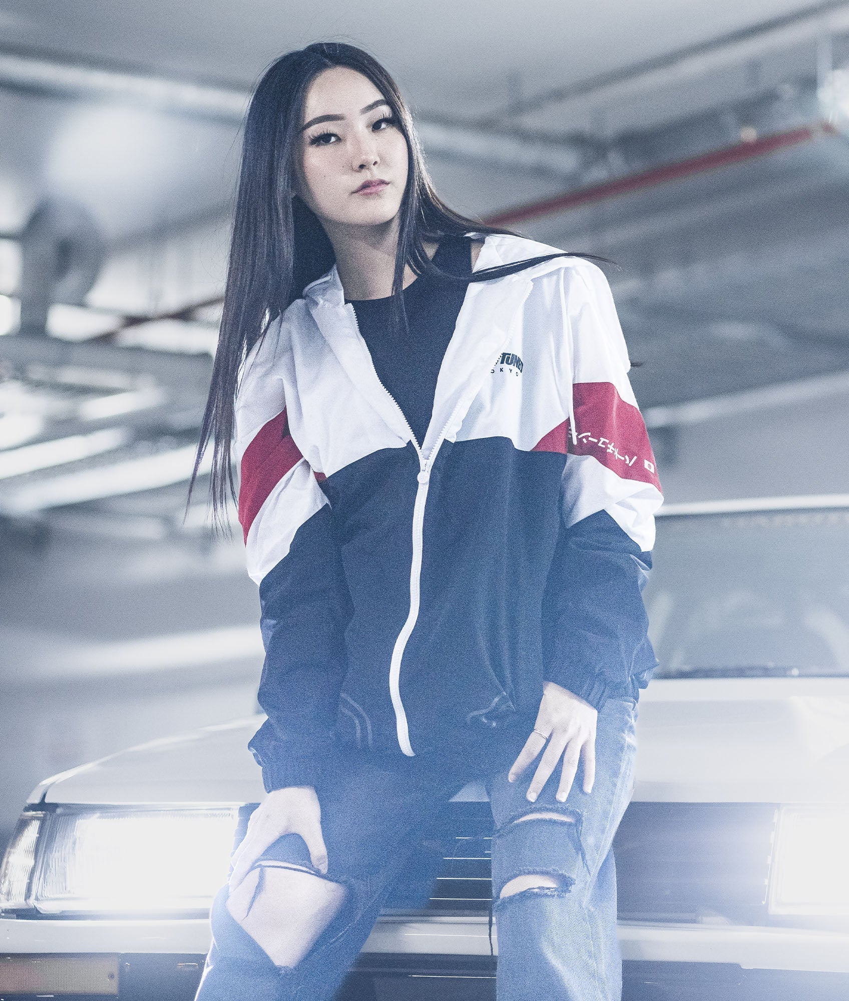 Womens Tokyo Retro Windbreaker - Image 3
